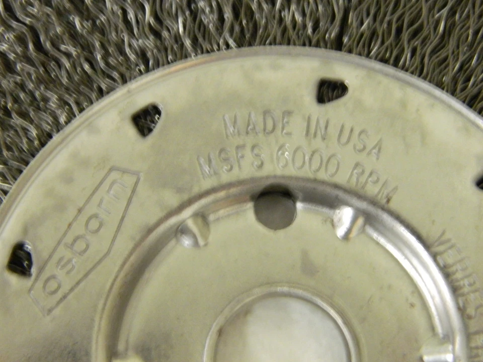 Cepillo de rueda prensada Osborn 8" diámetro de cepillo EE. UU. W82 Foto 2 de 2