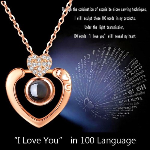 Projection Pendant Necklace Couple Gift 