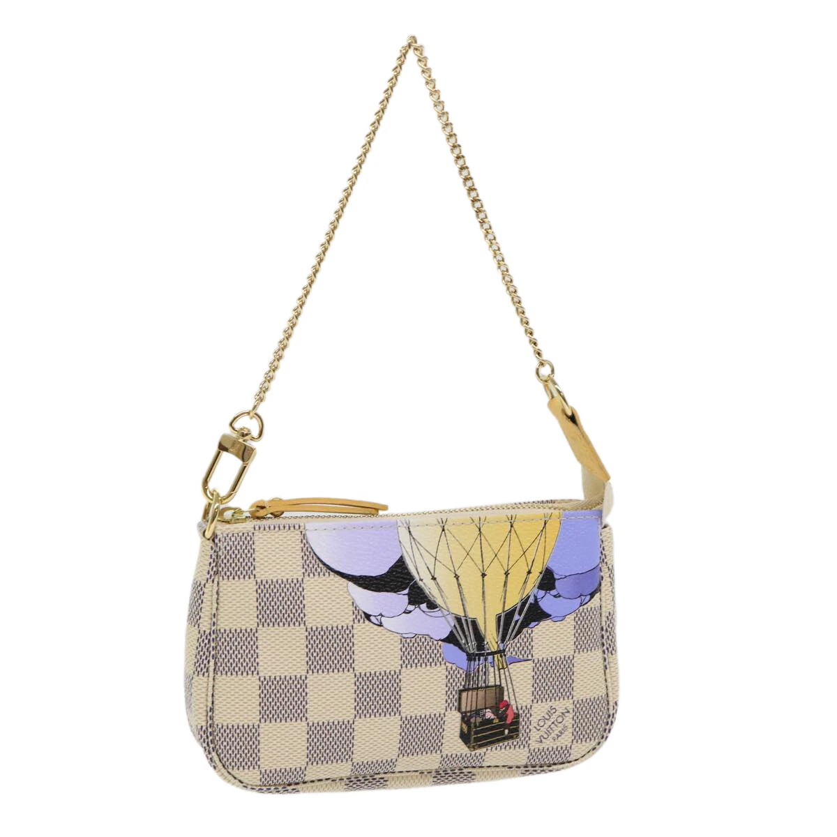 LOUIS VUITTON Damier Azur Mini Pochette Accessoires Pouch N63005