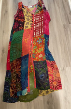 Sacred Threads Semi-Sheer Floral Abstract Lon...