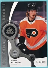 2021/22 UD SP Game Used Wade Allison Authentic Rookie Card # R-12 Serial # /999