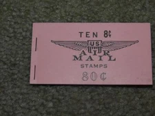 US AIRMAIL BOOKLET C64b SLOGAN 3, COMPLETE BOOKLET