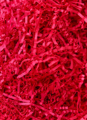 Soft & Thin Cut Crinkle Paper Shred Filler (2 LB) - Red