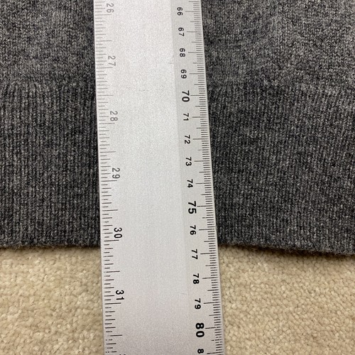 Barrie of Scotland Lambswool Jumper 46" Chest Men's Grey Knitted V-Neck UK Made - Picture 6 of 10