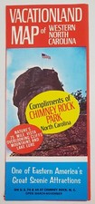 1960s Western North Carolina NC US 74 64 Map Tourist Vintage Travel  Brochure
