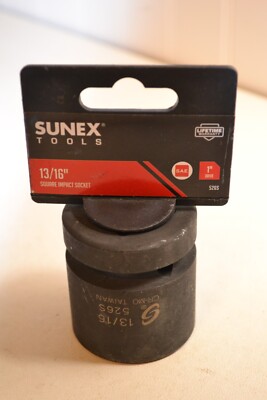 Sunex Tools 526S 1'' Drive 13/16'' Standard Impact Socket Square