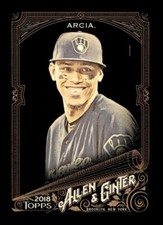 2018 TOPPS ALLEN GINTER X BASEBALL BASE CARD #244 Orlando Arcia Brewers