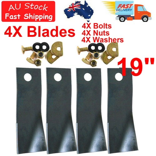 19" Blades Bolt & Nut Lawn Mower For Honda HRU19D HRU19R HRU194/195/196/197 2Set eBay