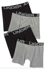 Under Armour L108228 Boys 4 Pack Heat Gear Boxer Briefs Size Medium