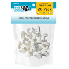 Ceramic Coral Frag Plugs, 20 pack, 1" - White