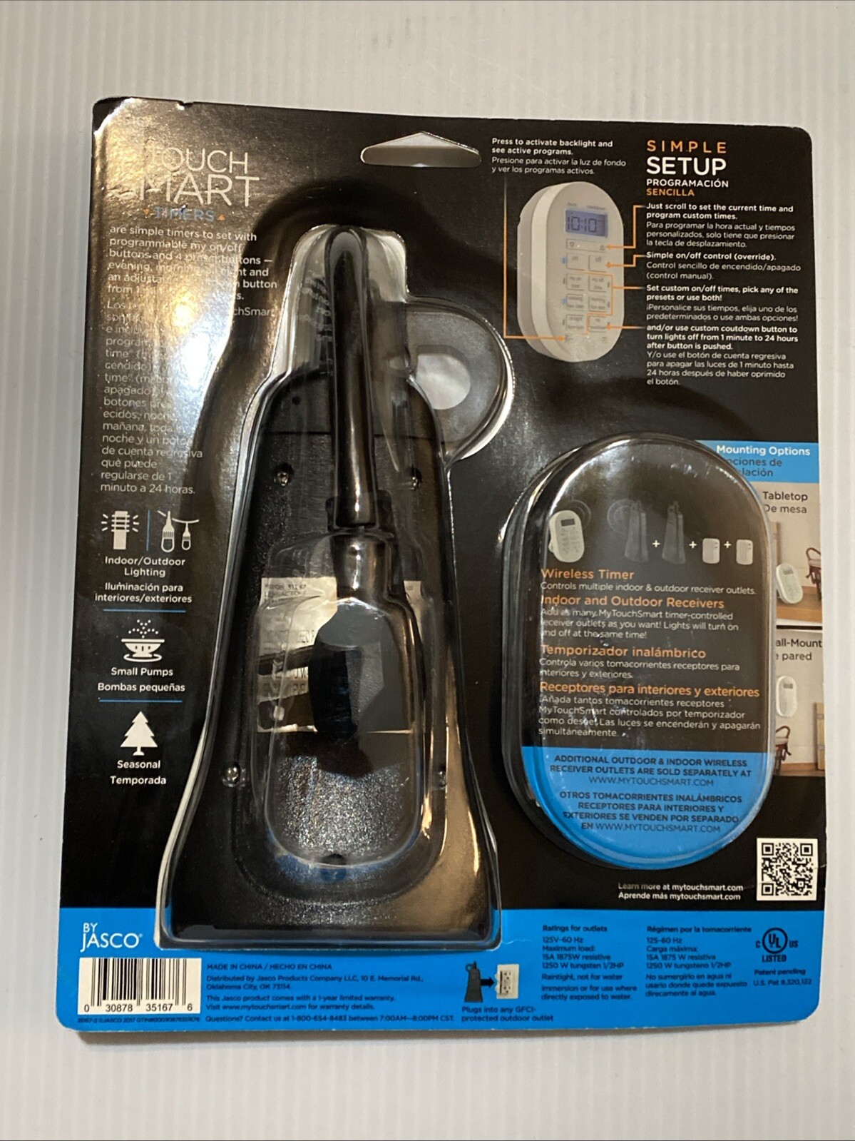 myTouchSmart Simple Set Indoor/Outdoor 2-Outlet Wireless Timer System