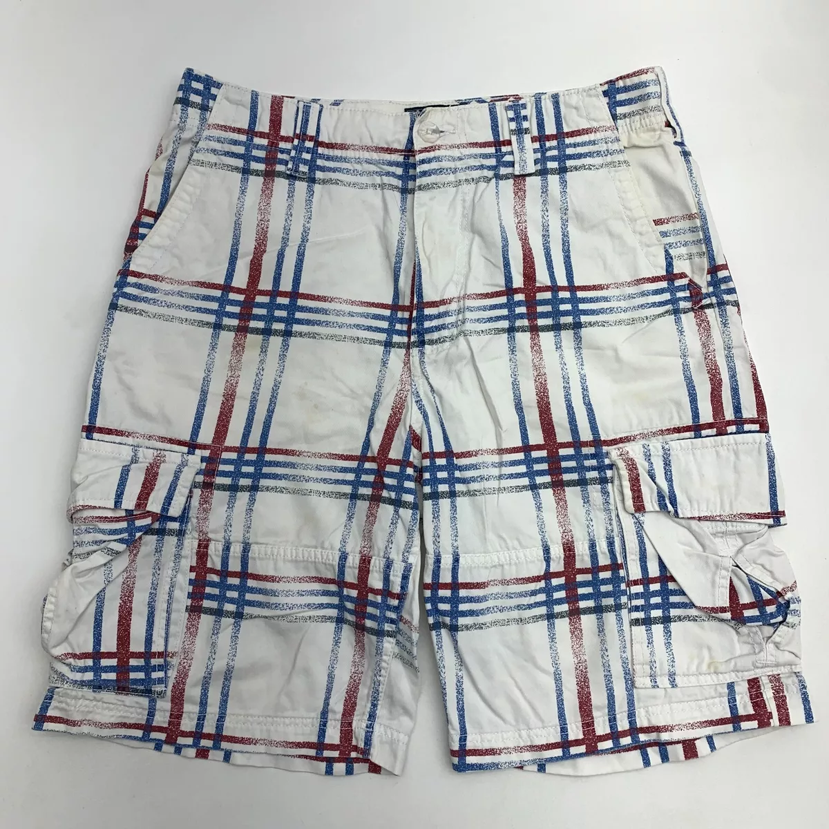 Red white and blue cargo best sale shorts