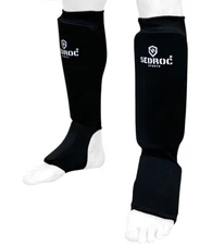 Sedroc Karate Shin Instep Guards MMA Padded Leg Sleeves for Sparring Protection 