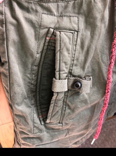 Superdry Limited Edition Flag Jacket, Tropical Lining, Green, Hidden Hood, 10-12 - Picture 8 of 10