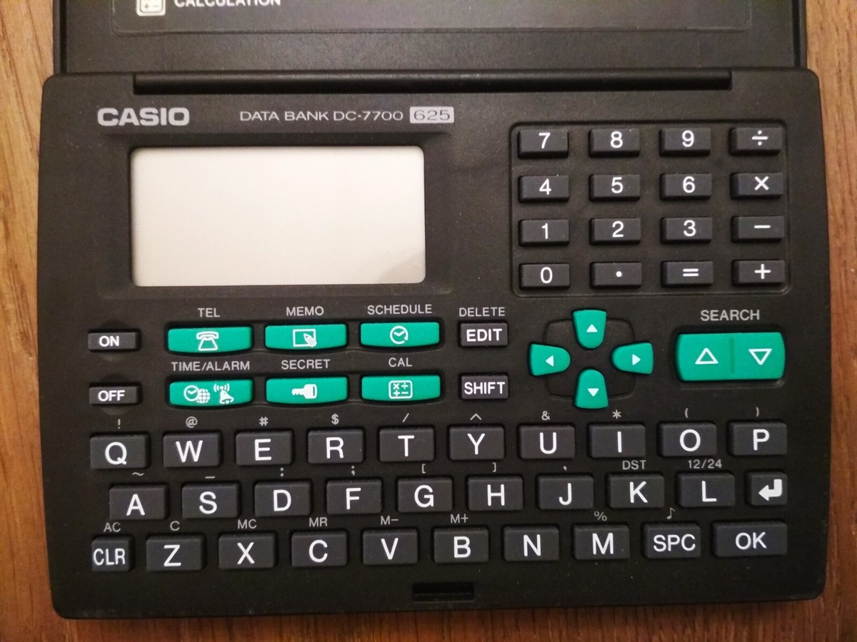 Vintage Casio Data Bank DC-7700 625 Electronic LCD Calculator