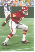 Emmitt Thomas Chiefs unsigned Goal Line Art Card