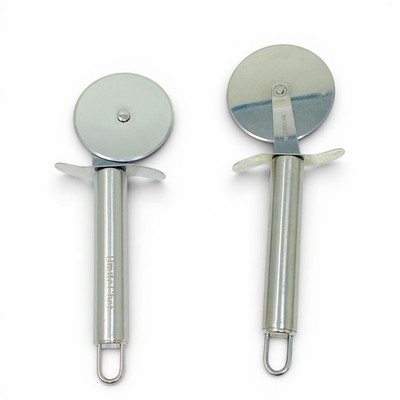 Unite Chef and Unbranded Stainless Steel Rolling Pizza Cutter Slicer Lot 2 Pcs