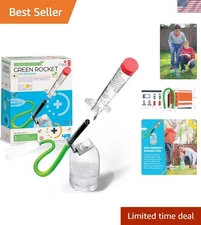 STEM Educational Green Rocket Kit - Launch Recycled Rockets with Air Pressure!