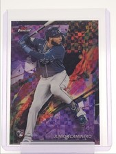 JUNIOR CAMINERO 2024 TOPPS FINEST ROOKIE PURPLE CHECKERBOARD RC /150 Q6846