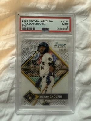 Topps 2023 Bowman Sterling TEK Sterlingtek Jackson Chourio RC #ST-14 /99 PSA 9