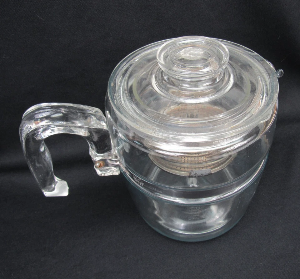 Vintage Pyrex Percolator 9 Cup 7759 Glass flameware nearly complete - Image 2 of 4