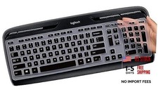 Keyboard Cover for Logitech MK320 K330 MK335 YR002/Y-R0009 Wireless Black