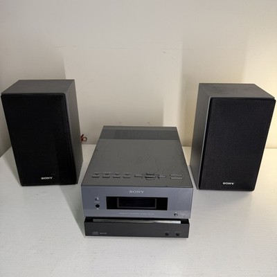 Sony CMT-BX1 Micro Hi-Fi  CD MP3 AM/FM System w/ Speakers Tested Works READ DESC