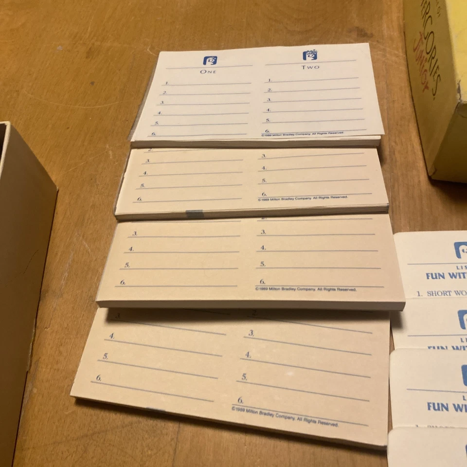 1989 Scattergories Junior Milton Bradley Palabras Fiesta Niños Familia Juego Completo Foto 2 de 4