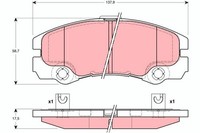 Bremsbelagsatz Scheibenbremse TRW GDB1436 FüR Frontera Opel U99 DTI 6B_66 6B_76