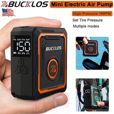 BUCKLOS Electric Air Pump Portable Tire Inflatable Pump Car Bicycle AV/FV 150PSI