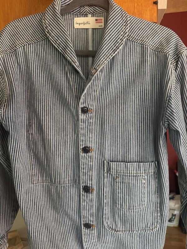 Imperfects Shepherds Shirt Hickory Stripe - Size: Small, Color: OG Wash