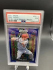 2021 PANINI PRIZM STAINED GLASS BLUE MIKE TROUT /199 PSA 9 ANAHEIM ANGELS