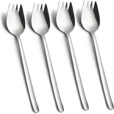 Sporks 4 Pack, 18/10 Spork Stainless, Steel Metal Spork for Everyday Household