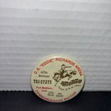 VINTAGE &ldquo;47th Annual Tri-State Rodeo&rdquo; Commemorative Pinback Button