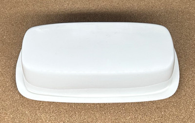 NEVAEH WHITE 1/4 lb Butter Keeper Covered Dish Fitz & Floyd Everyday BONE CHINA
