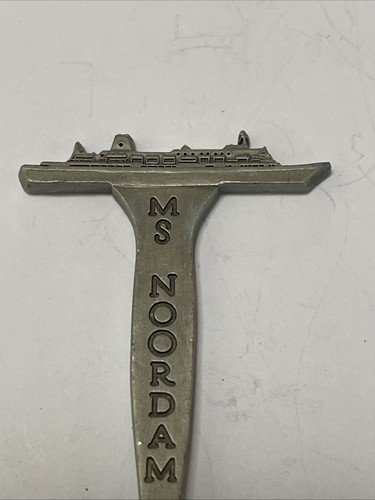 MS Noordam Holland America Line Pewter Vintage Souvenir Spoon Collectible