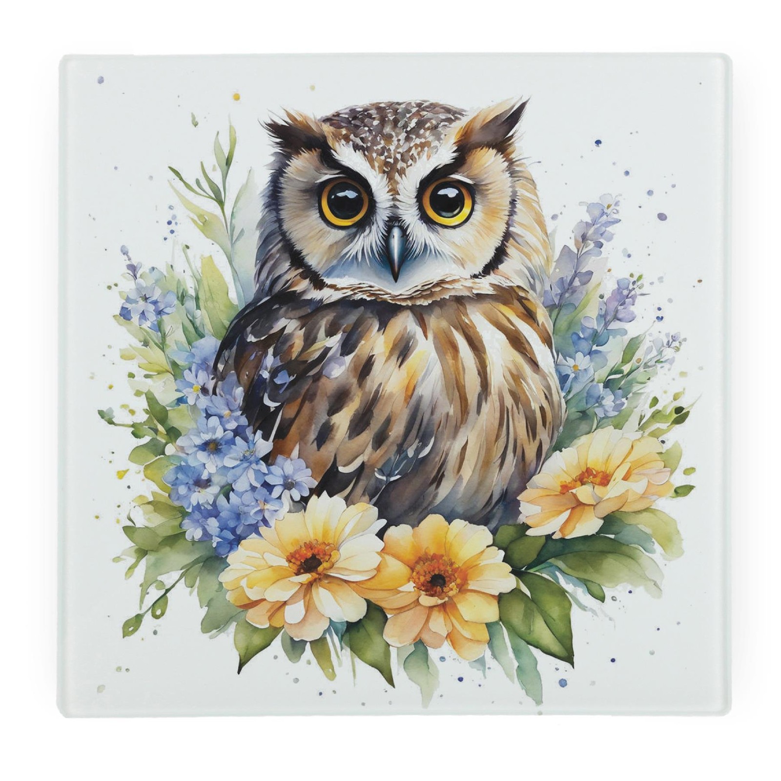 Great & Small Willows Animals Square Worktop Protector/Trivet - Owl Gifts