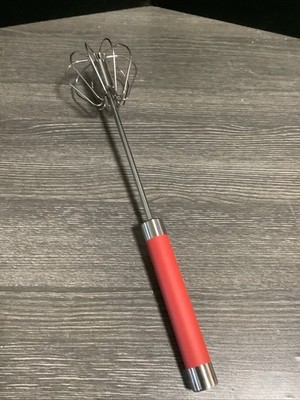 Semi-Automatic Egg Whisk   Stainless Steel Hand Push Beater Blender Mixer Tool