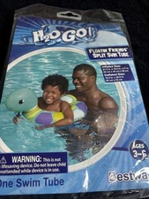 H2O GO! Floatin Friends Split Swim Tube/Ring Age 3-6 New Sea 🐢 Pool Float