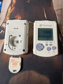 Lot of 2 Sega Dreamcast VMU's (HKT-7000) w/ NEW BATTERIES