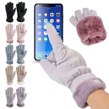 Waterproof Ski Gloves Touch Screen Fleece Lined Warm Thermal Winter Women Men US