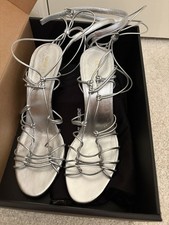 Saint Laurent Silver Metallic Heels