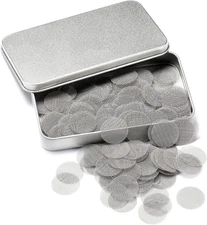 200 PCS 1 Inch Stainless Steel Pipe Screens, 1 Inch Metal Pipe Screen with Metal