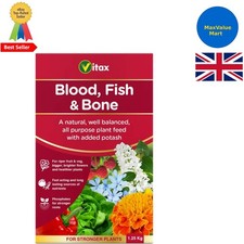 1.25kg Blood Fish & Bone Fertilizer - Promotes Vibrant Blooms and Root Growth 10.39 per kilo