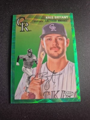 2023 Topps Chrome Kris Bryant Green Sonar /99 #28/99 Rockies