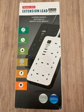 Multifunctional Extension Lead , With 6 Power Sockets, USB-A, USB-C, 2M Cord