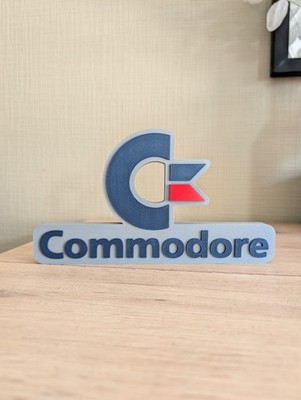Commodore 3D Logo - Ideale Retrogaming & Computer Dekoration Vintage 22x12cm