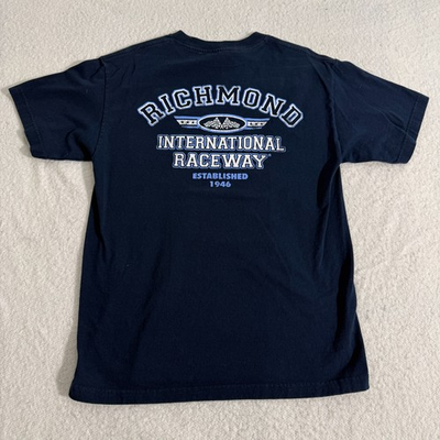 #ad Size M Richmond International Raceway NASCAR T Shirt Navy Ships Fast $19.99