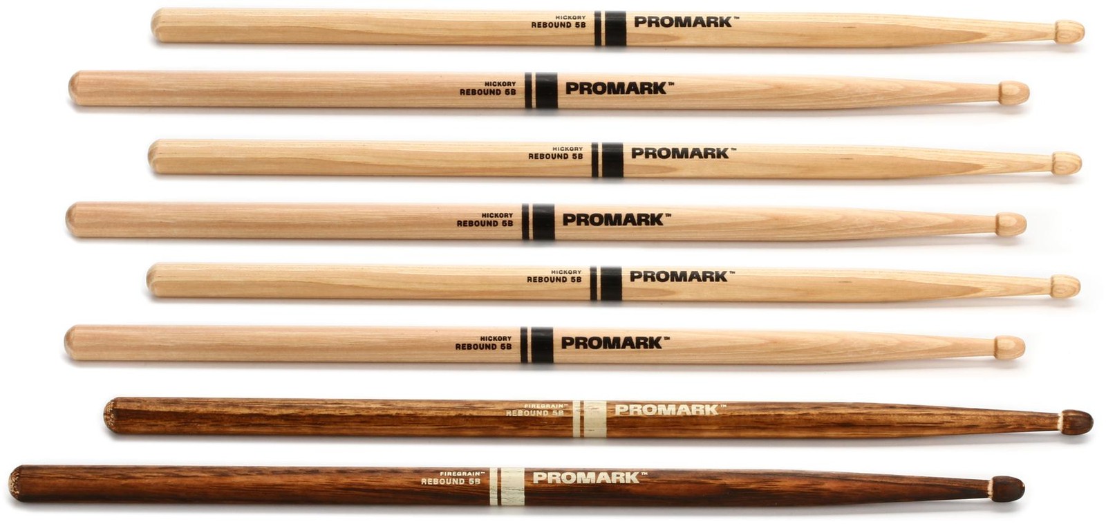 Палочки для гикори Promark Select Balance Rebound - 0,595 дюйма - Желудевый наконечник -