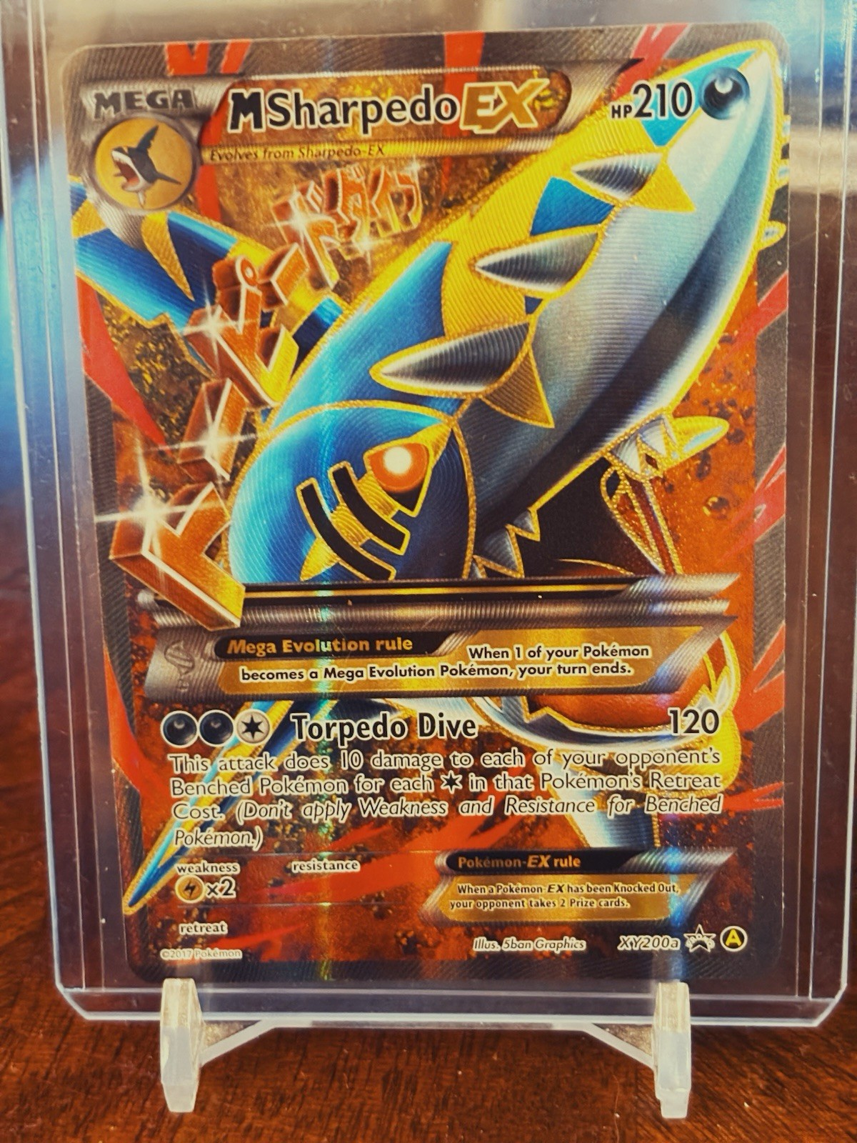 2017 Pokemon - M Sharpedo EX - XY200a Full Art Black Star Promo